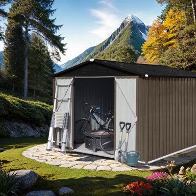 8 ft. W x 10 ft. D Metal Storage Shed