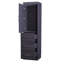 Lit pliant simple gris avec armoire de rangement, garde-robe et 3 tiroirs-121107137
