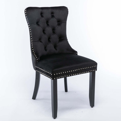 Ensemble de 2 chaises de salle à manger élégantes et moelleuses, chaise de salle à manger en cuir brun avec pieds en métal, ensemble de 4 chaises rembourrées modernes pour la cuisine, le restaurant, le salon et la salle de réunion