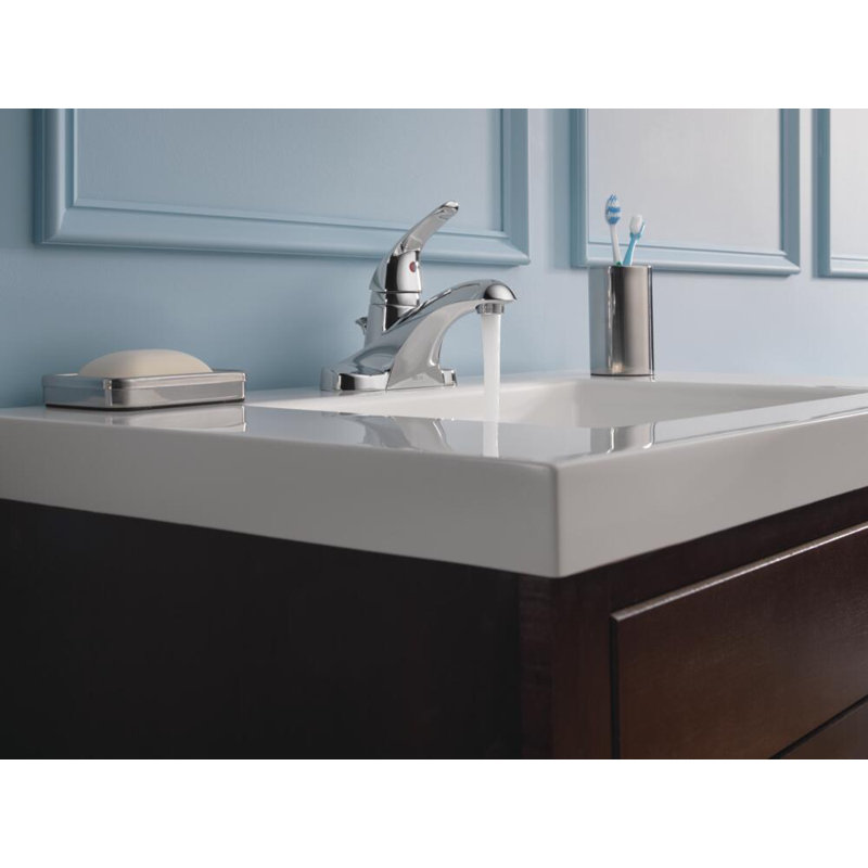 Robinet de salle de bain central avec ensemble de bonde Foundations, Chrome chrome