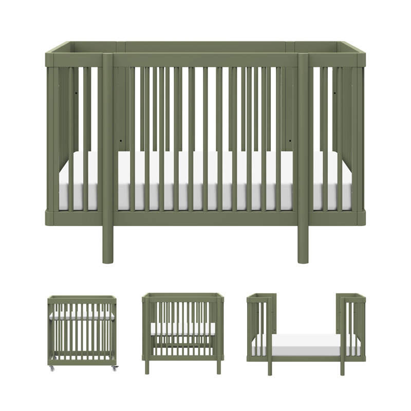 Pogo 8-in-1 Convertible Crib, Olive