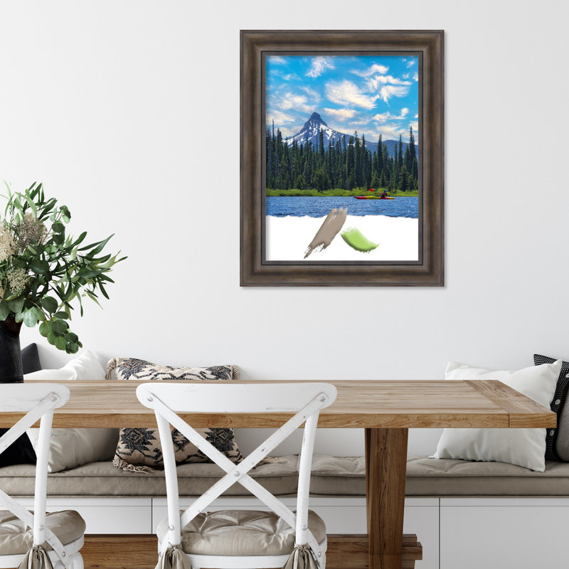 Cadre photo rustique en bois de pin brun, cadre photo, cadre artistique, Brun, L 20 po x H 24 po