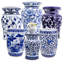 Tabouret tambour Blue Garden Landscape