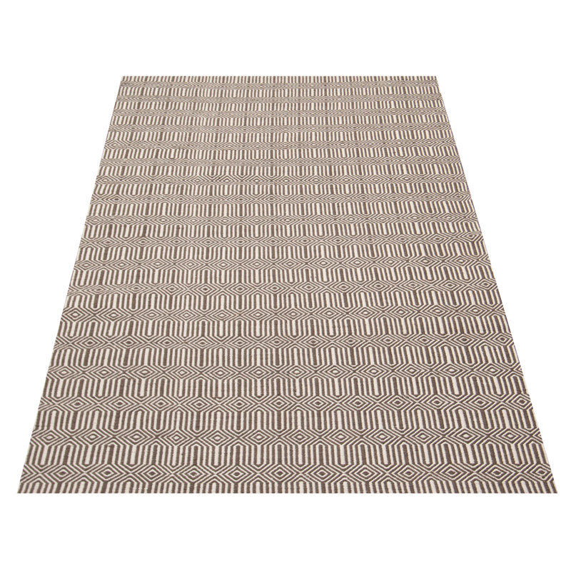 Kilim brun foncé Lesterny 4 pi 11 po x 8 pi 2 po