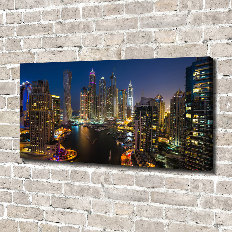 Marina In Dubai - Wrapped Canvas Print
