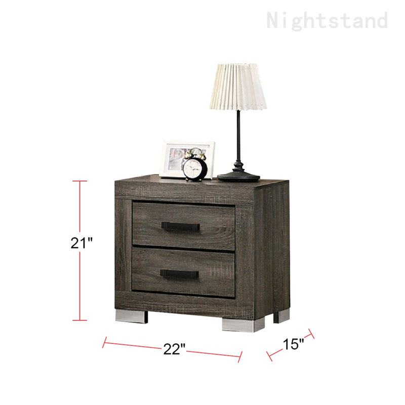 Kanyiah 24'' W Solid Wood Nightstand