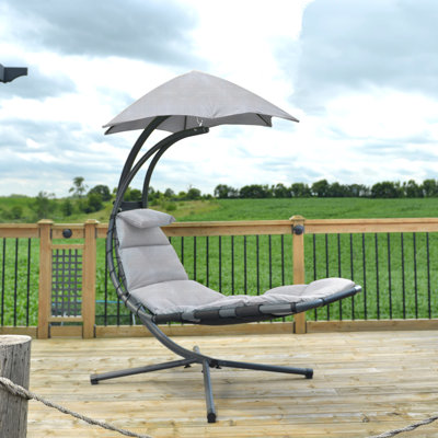 Chaise de rêve originale avec coussin amovible et parasol Vivere Maglione 