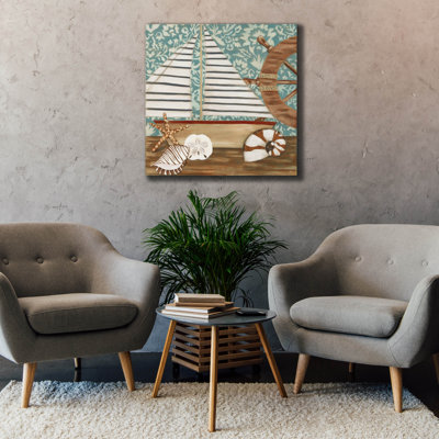 "Epic Graffiti", "Nautical Collection 2" par Chariklia Zarris, art mural sur toile, 37 po x 37 po