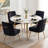 Fewell Velvet Upholstered Dining Chair With Gold Legs-866481408