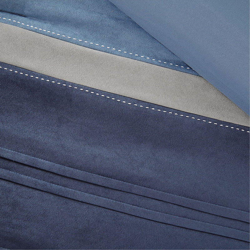 7 Piece Microsuede Comforter Set Navy