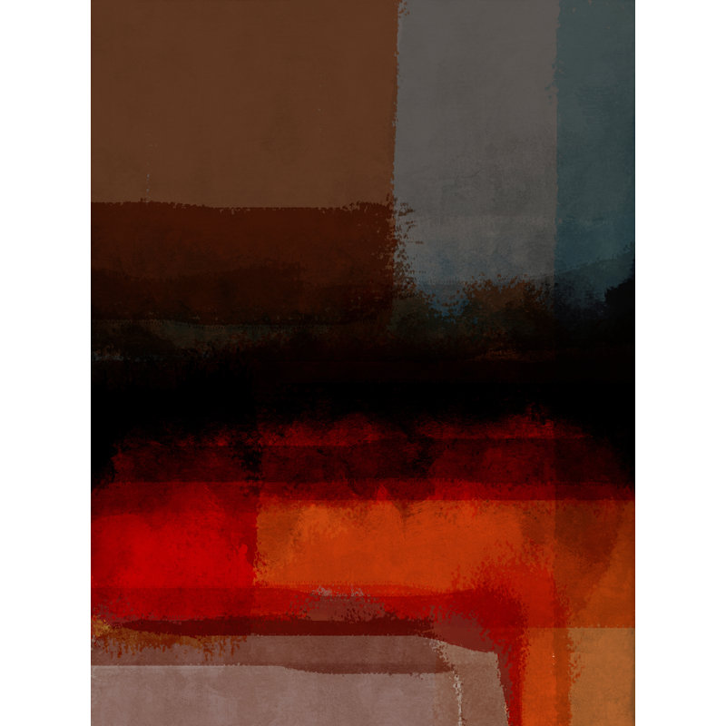 Abstract Print by Angel Estevez, 33" H x 25" W, Black Framed Canvas
