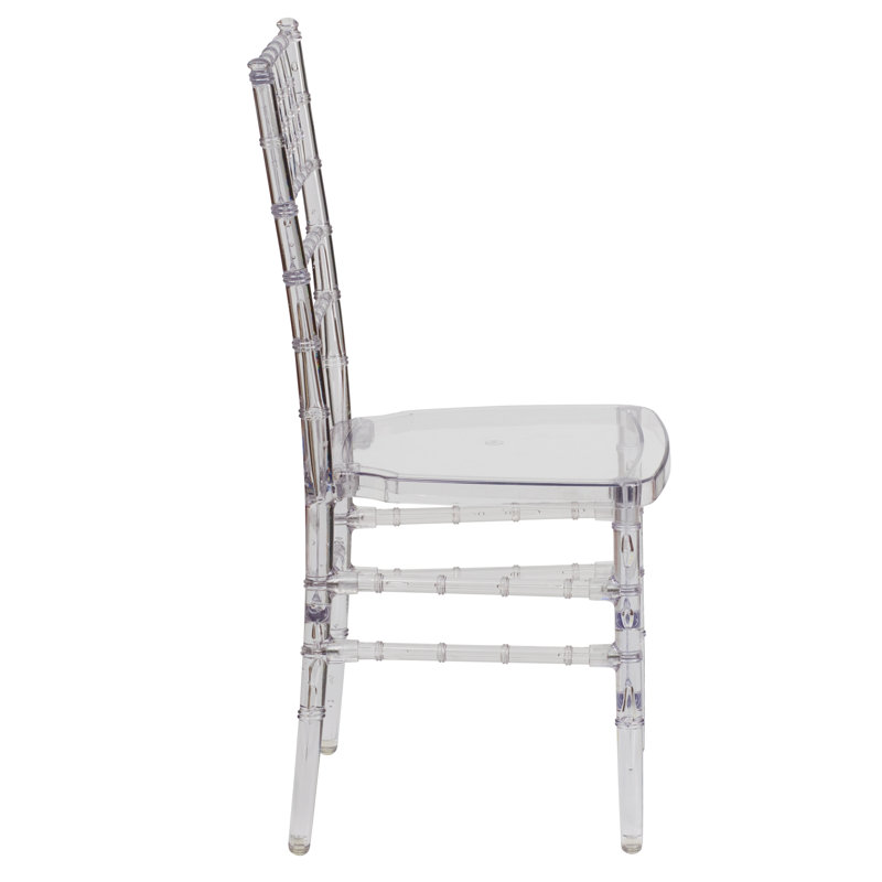 Plastic Stackable Chiavari Chair, Crystal Ice Resin