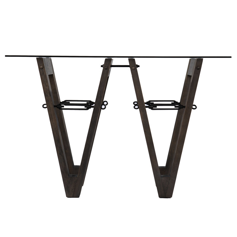 Bureau d'entrée en bois de pin récupéré - ajout rustique 18 po x 46 po