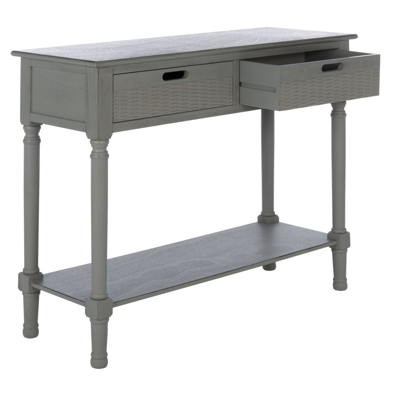 Dupuis Console Table, Distressed Gray, 36" H x 13" W x 30" D