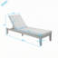 Chaise longue d'extérieur en bois d'acacia avec coussins et dossier réglables en 4 positions pour piscine et jardin.-544324151