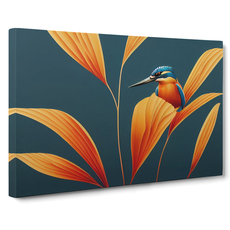 Kingfisher - Wrapped Canvas, 40cm H x 60cm W x 3cm D