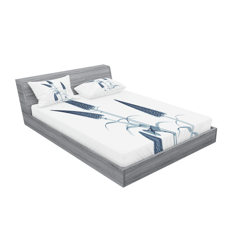 Microfiber Sheet Set, Queen Sheet Set with Fitted Sheet
