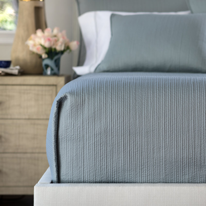 Retro Coverlet, Blue, King Coverlet