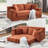 Brigitte 78.1" Convertible Corduroy Sofa Bed, Upholstered Pull-Out Couch with Sleeper-278695242