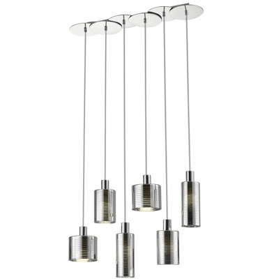 Luminaire suspendu cylindrique à 6 lumières Villebois
