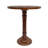 Ari 22 Inch Side End Table, Round Top, Hand Carved Indian Mandala Boho Accent, Brown Mango Wood