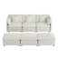 Canapé modulaire rembourré modulaire avec poches de rangement latérales et trois repose-pieds mobiles-1561309251