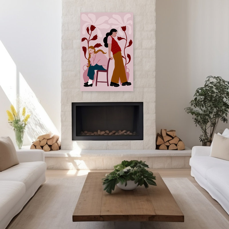 Art mural moderne féminin contemporain, H 48 po x l 32 po
