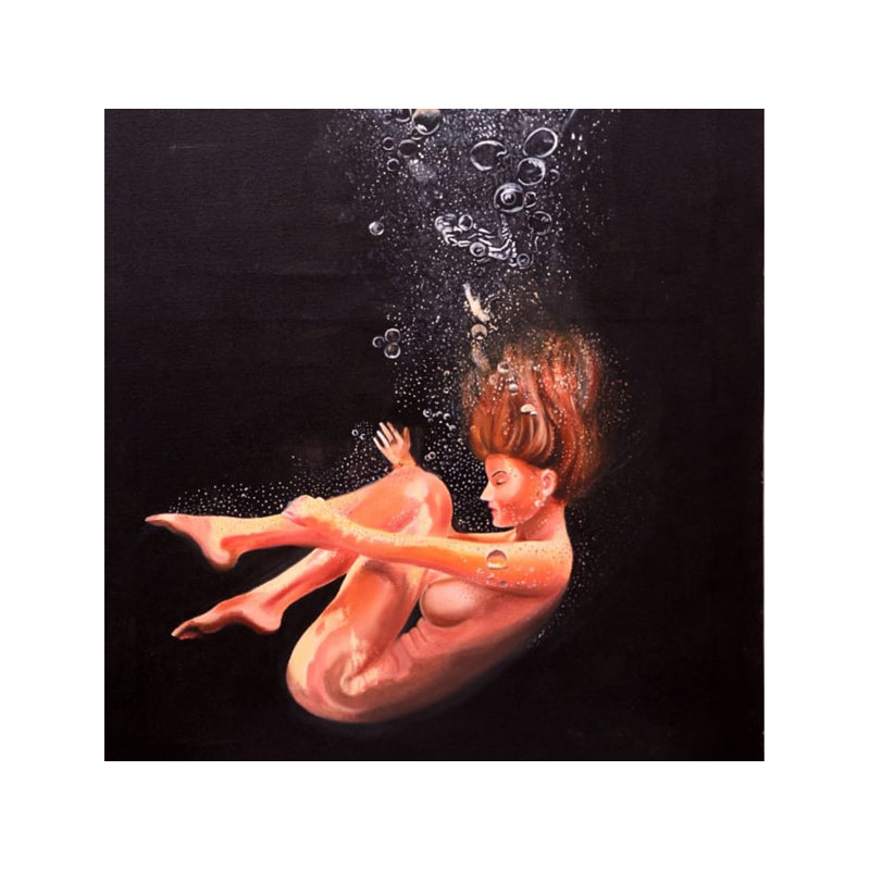 Espace intérieur de l'eau | Huile sur toile | Peinture par Anjali