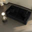 Tissu modulaire en velours côtelé modulaire noir spacieux pour le salon