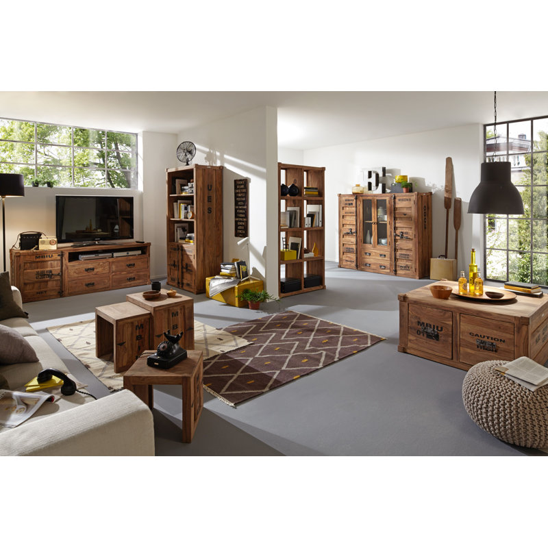 Hardeman Solid Wood Sled Nesting Tables