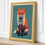 Alert Fox Portrait Modern - Wrapped Canvas-1802424203-1802424202