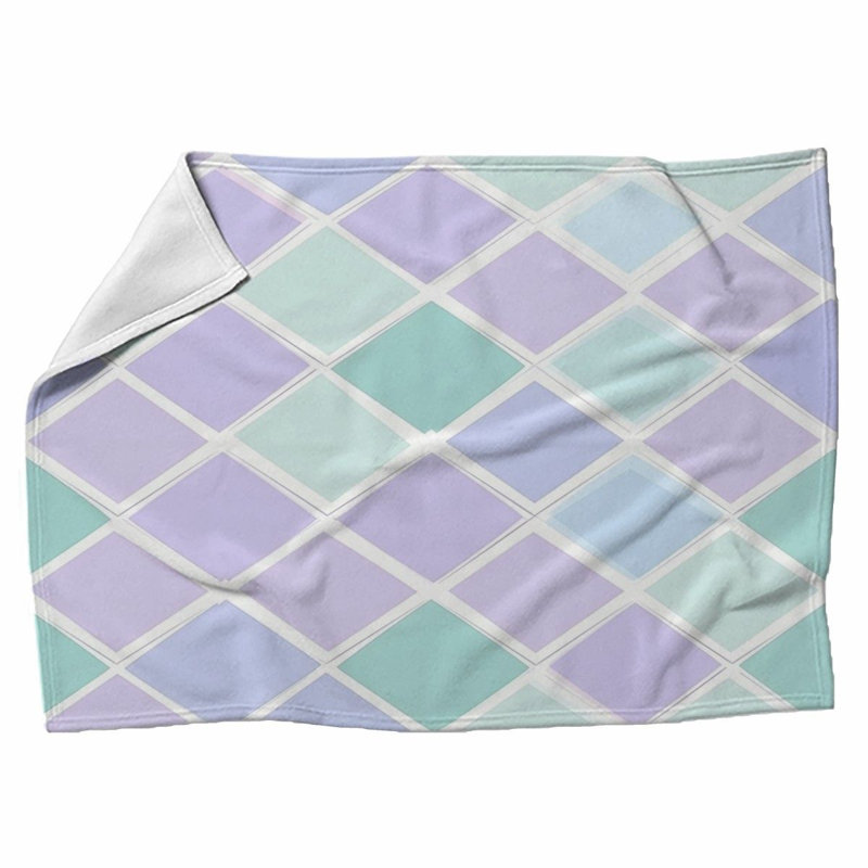 Machine Printed Throw Blanket, 68" W x 80" L