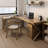 Brown L-Shaped Solid Wood Desks-107198178-107198180
