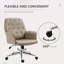Chaise de bureau à domicile en microfibre, chaise de bureau d'ordinateur à hauteur ajustable et capitonnée avec roues pivotantes et accoudoirs rembourrés