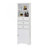 Tall Storage Cabinet With 3 Drawers And Adjustable Shelves, MDF Board With Painted Finish