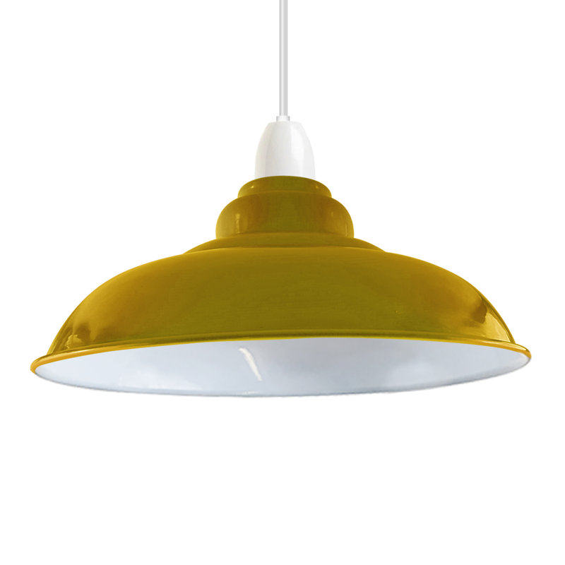Genica Metal Bowl Lamp Shade ( Screw On ), Yellow