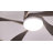 Whisper 52" 5-Solid Blade Classic Flush Mount Ceiling Fan with LED Light Kit and Remote Control，Nickel&Dark Gray-80009858