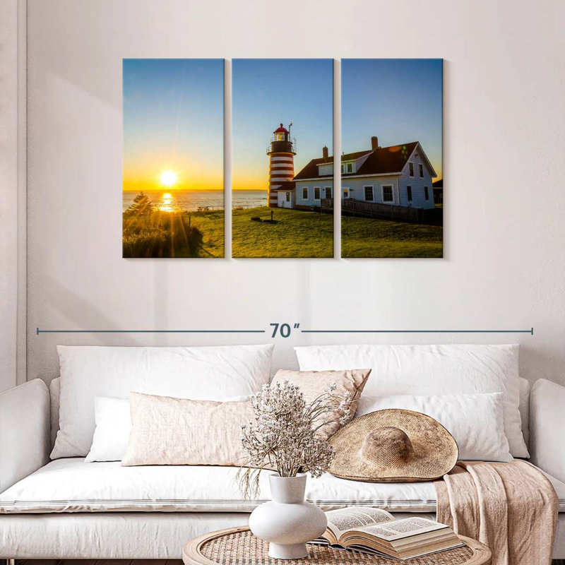 Aletra West Quoddy Lighthouse, 28" H x 45" W