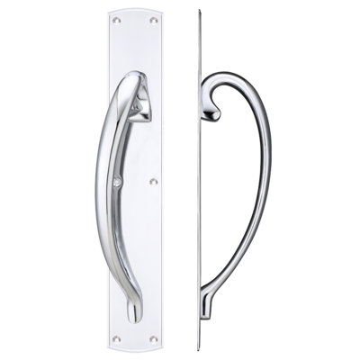 Cast Brass Pull Handle with Backplate