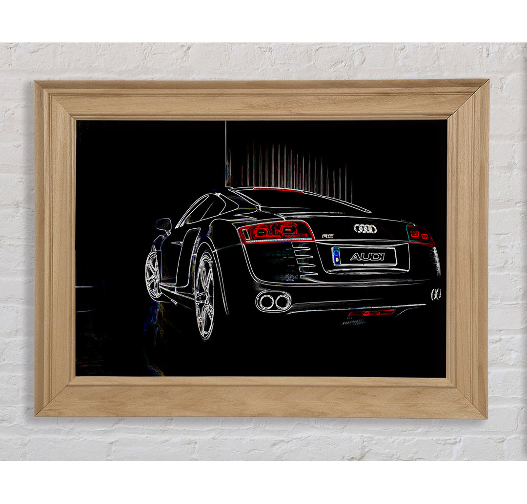 Audi R8 Heck - Bilderrahmen Kunstdrucke