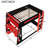 Full Size Wooden Gaming Bunk Bed with Desk, 2 Storage Shelves, USB Ports & LED Light, Black and Red-517322502-517322503