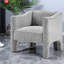 Chaise d'appoint moderne en chenille, fauteuil gris compact pour un usage domestique