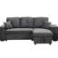 Lit convertible réversible avec tablette et 2 tabourets, lit escamotable en forme de L, lit d'appoint en velours bleu noir,