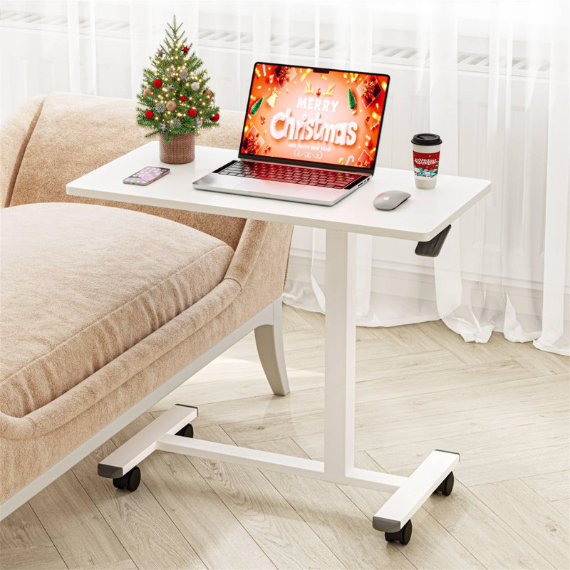 Shaunea Adjustable Standing Desk, White