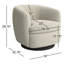 Fauteuil demi-tonneau pivotant rembourré Marcy-1472019656