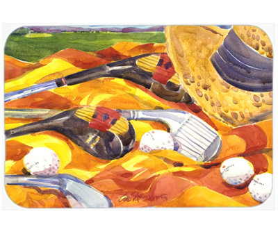 Caroline's Treasures Golf Clubs Golfer Glass Cutting Board