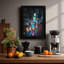 Times Square at Night Modern 1 Piece Single Picture Frame Wall Art-136690129-136690132