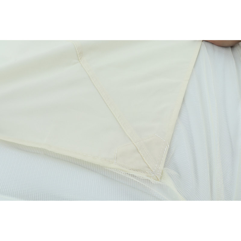 Auvent de remplacement pour pavillon de jardin 10 x 10 pi - beige. Tissu. Protégé, eau, décoloration. Possède des trous de bonde et un couvercle supérieur en filet anti-insectes. Double niveau, hydrofuge, résistant à la décoloration. Équipé d'un filet