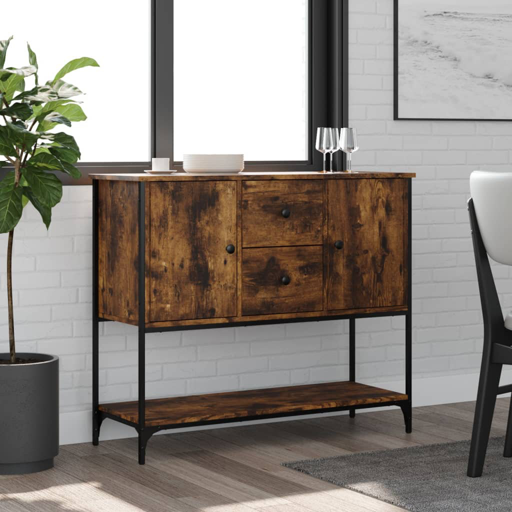 Vidaxl Sideboard Brown Oak 100X36x85 Cm Engineered Wood