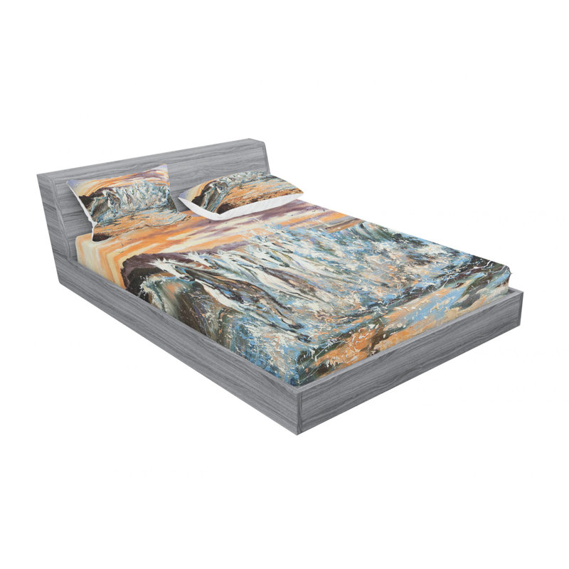 Microfiber Sheet Set, Queen Sheet Set with Fitted Sheet